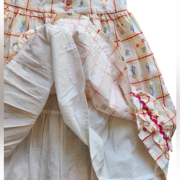 Cupcakes and cashmere girls floral summer dress sz 7 ruffle hem back buttons - Picture 11 of 11